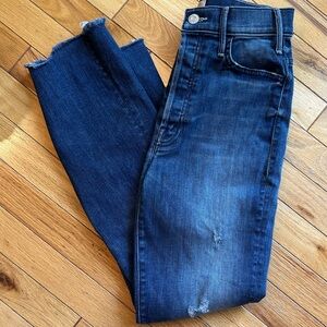 Mother Button Fly Hustler Ankle Chew jeans